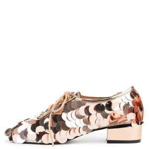 NWT Cape Robbin Michonne Oxfords Rose Gold